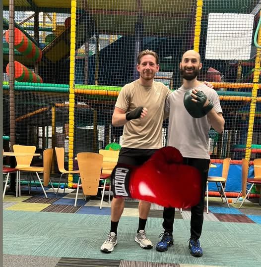 Boxing coaching at Monkey Playland before the dedicated MPL Box Fit studio opened